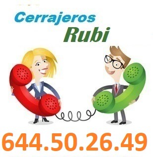 Telefono de la empresa cerrajeros Rubi